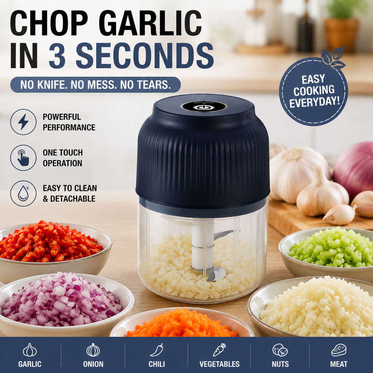 🔥50% off on the last day🔥| 😩 Still Chopping Garlic by Hand? This Kitchen Gadget Does It in 3 Seconds2