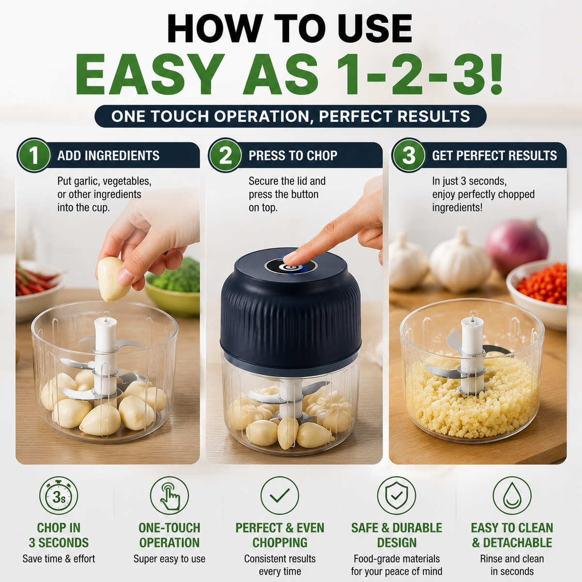 🔥50% off on the last day🔥| 😩 Still Chopping Garlic by Hand? This Kitchen Gadget Does It in 3 Seconds2